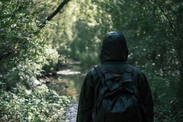 Lonely Human Alone in Silence