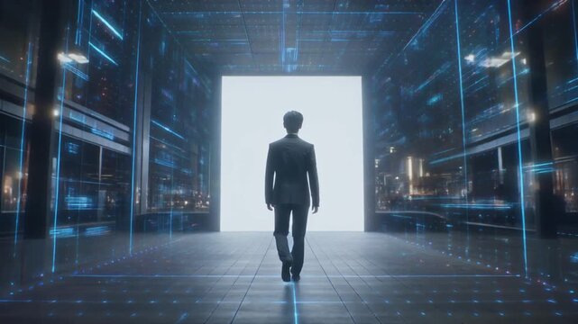 Back View of Man in Suit Walking Toward Light &mdash; Digital Holography

Tags (49):