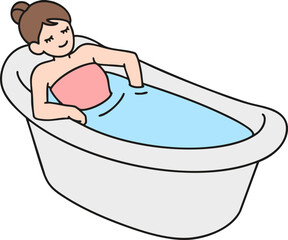 girl in a bath