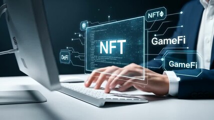NFT and GameFi Technology Development, a Visual Representation of Digital Assets Creation - Powered by Adobe