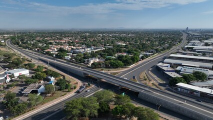 Obraz premium Gaborone traffic highway and streets in Botswana, Africa