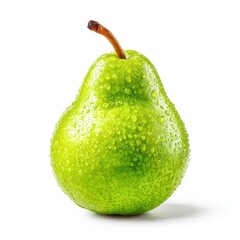 Fresh Green Pear With Water Droplets