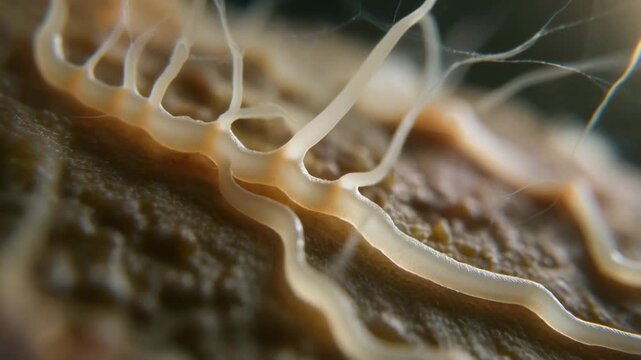 Macro Close Up View Fungi Stock Footage