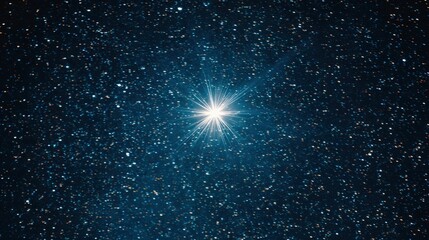 Obraz premium Brilliant celestial body shines brightly amidst countless distant stellar points in deep space