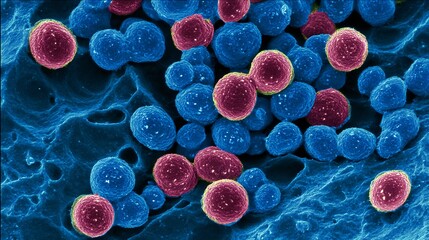 Electron microscopy of Ewing sarcoma cells bone marrow showing small round blue cell morphology