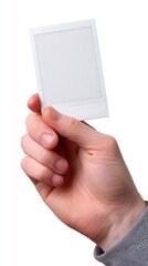 Hand Holding Blank Instant Photo Frame