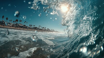 Dreamy cloudscape with pink and white clouds under a starry sky and moon.
