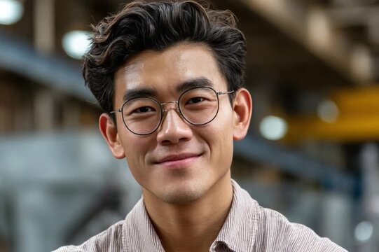 Gentleman in Glasses: Capturing a genuine and earnest persona, the photograph portrays a man, his visage framed by stylish spectacles, emanating an aura of wisdom and approachability.