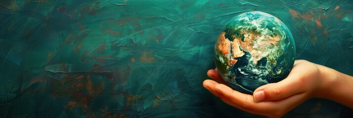 Global awareness for anti corruption day: protecting our planet for a better future. Horizontal banner. Copy space. Problem of bribery and corruption concept