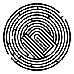 High quality abstract fingerprint vector art illustration