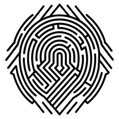 High quality abstract fingerprint vector art illustration