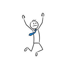 Fototapeta premium Stickman Success Celebration