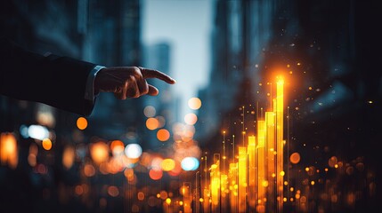 Business Leader Pointing Towards Future Growth