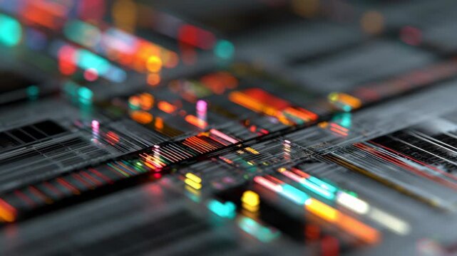 Close-up of electrode layers with digital data streams visualizing optimization logic, ultra sharp scientific rendering, ai optimized energy storage