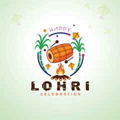 Happy Lohri Celebration with Traditional Elements