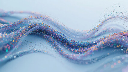 Abstract Colorful Particle Wave Data Flow Technology Creative Background