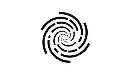 Abstract swirling vortex vector illustration with concentric circular lines seamless pattern