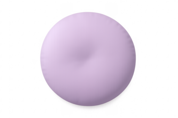 Purple soft abstract donut cushion top view