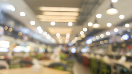 Blurred background shopping mall light bokeh business event in retail store. Blurry abstract...