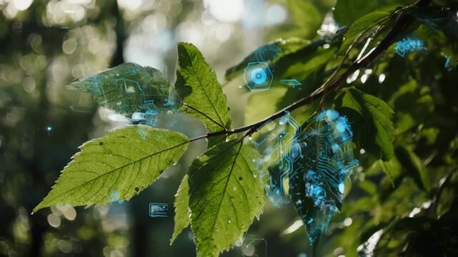 Augmented Nature Ar Hologram Stock Footage