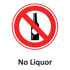 No Liquor Vector Icon which can easily modify or edit