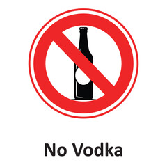 No Vodka Vector Icon which can easily modify or edit