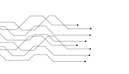 Abstract futuristic circuit board Illustration, Circuit board with various technology elements. Circuit board pattern for technology background. Vector illustration