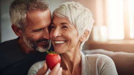 Couple with Strawberry