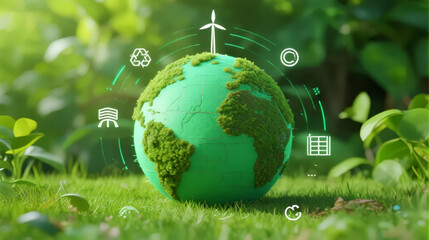 World Earth Day Green Environmental Protection Sustainable Development Concept Background