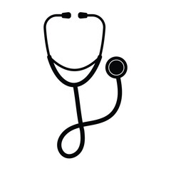Stethoscope icon vector design. Stethoscope icon on white background. Silhouette of stethoscope symbol. Vector illustration.