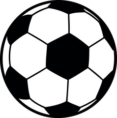 Fototapeta premium classic football or black and white soccer ball sport equipment outline icon