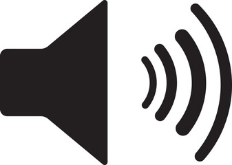 Volume Icon. Loudspeaker Mute and unmute volume sound flat vector icons for video apps and websites. Speaker volume icon -audio voice sound symbol media music. Simple black line flat glyph vector.