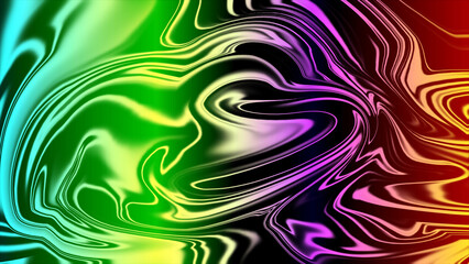 Abstract Fluid Art with Vibrant Colors and Swirls A Colorful Digital Design Concept