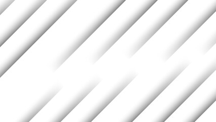 Fototapeta premium Abstract Minimalist White and Light Gray Stripe Background, with Array of Parallel Lines and Subtle Shadow or 3D Bevel Effect. Clean Corporate Presentations, Technology Websites