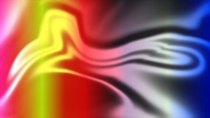 Abstract Fluid Color Combination with Dynamic Waves An Artistic Presentation