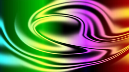 Vibrant Rainbow Swirl Abstract Background with Smooth Gradients and Flowing Colors
