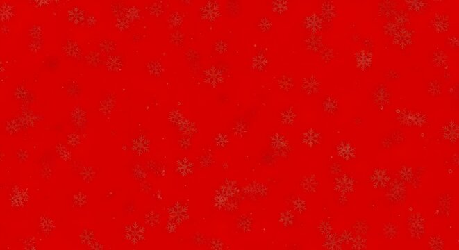 Red christmas background with golden snowflakes for festive season