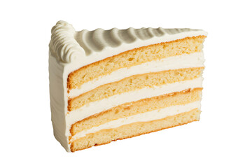 Cake slice isolated on transparent background