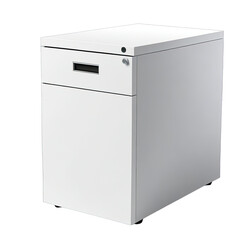 White office cabinet isolated on transparent background
