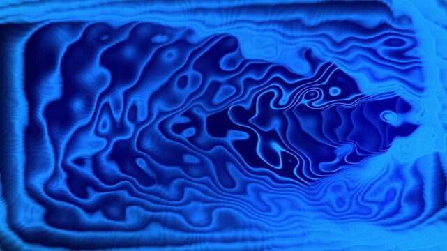 Abstract Flowing Blue Plasma Liquid Background Loop