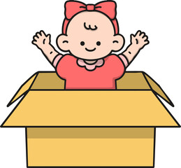 a baby in a box
