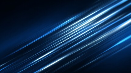 Dynamic blue light streaks race across a dark background, conveying speed, innovation, and futuristic energy for technology and business applications.