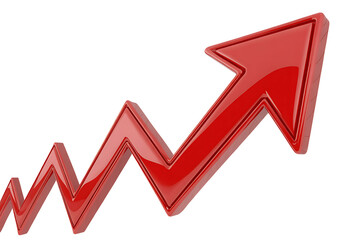 Arrow up isolated on transparent background