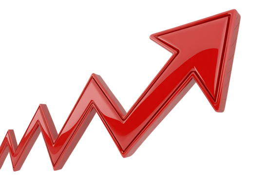 Arrow up isolated on transparent background