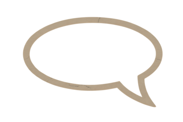 Speech bubble icon empty communication message dialogue symbol shape graphic isolated on transparent background