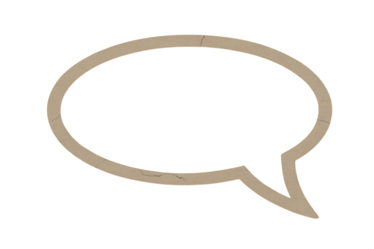 Speech bubble icon empty communication message dialogue symbol shape graphic isolated on transparent background