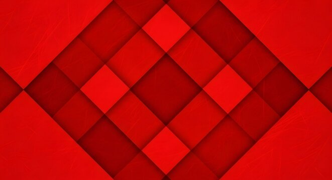 Abstract red geometric background with diamond pattern and texture