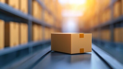 Parcel Sorting machine scanning parcels for quick and efficient delivery.