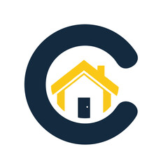 A stylized logo featuring a house within a letter C, representing real estate or home-related services on a clean white background.