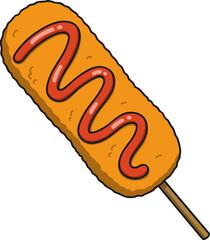 hot dog vector illustration